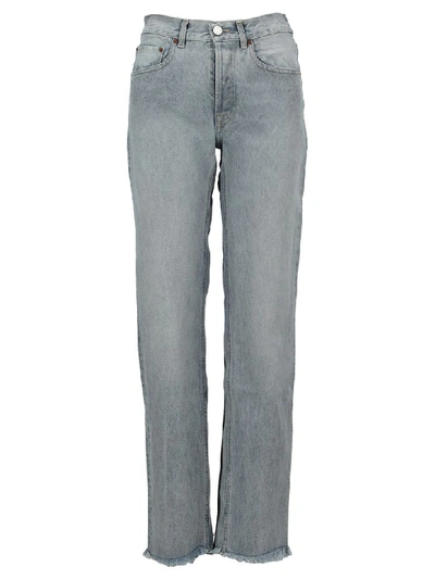Vetements Two Tone Bootcut Jeans In Blue Black