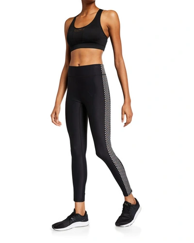 Terez High-rise Checkerboard Leggings In Black Pattern