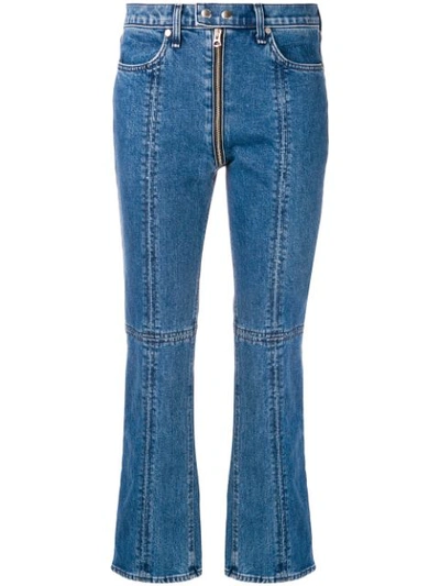 Rag & Bone Cropped High-rise Bootcut Jeans In Blue