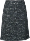 Adam Lippes Wrap-effect Bouclé-tweed Mini Skirt In Navy