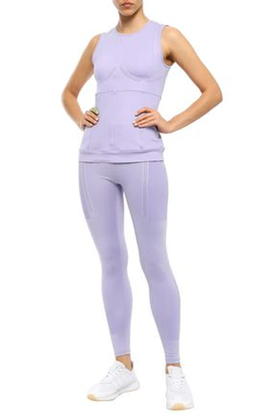 Adidas By Stella Mccartney Perforated Stretch Tank In Lilac