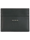 Fendi Stitch-embellished Leather Cardholder In Black