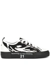 N°21 Shoes Zebra Gymnic Women's Sneakers In Black,white