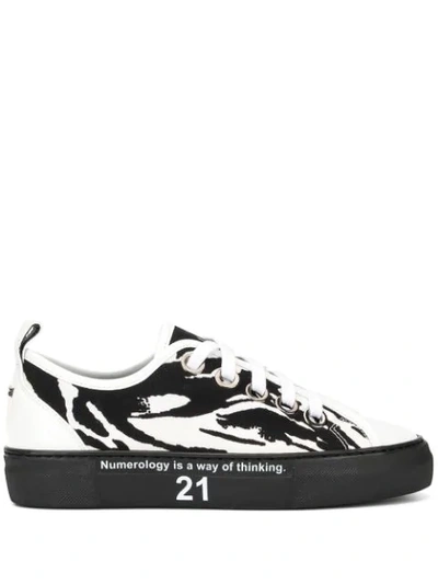 N°21 Shoes Zebra Gymnic Women's Sneakers In Black,white