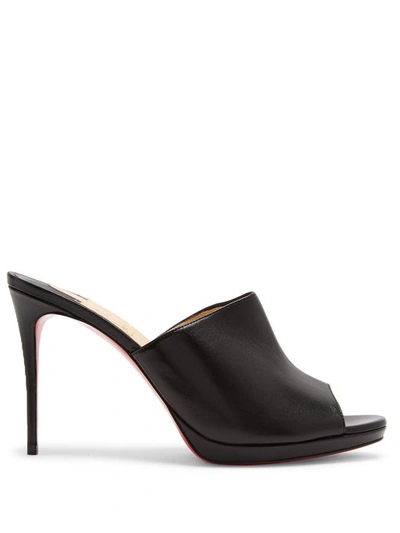 Christian Louboutin Pigamule 100 Leather Mules In Black