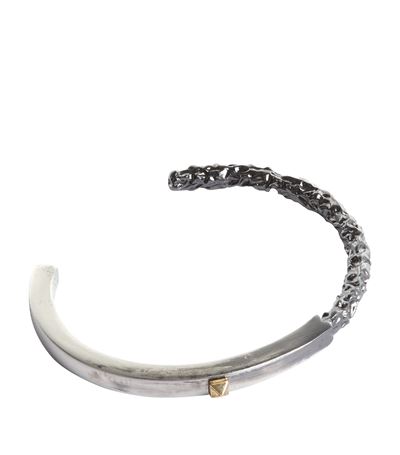 Valentino Garavani Unfinished Bracelet In Silver | ModeSens