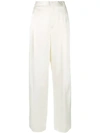 Givenchy High Waisted Wide Leg Trousers In Ivory