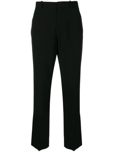 Givenchy Satin-trimmed Grain De Poudre Mohair And Wool-blend Straight-leg Pants In Black