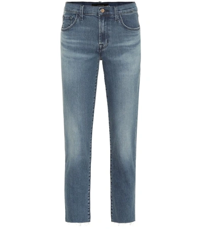 J Brand Adele Mid-rise Straight Jeans In Blue