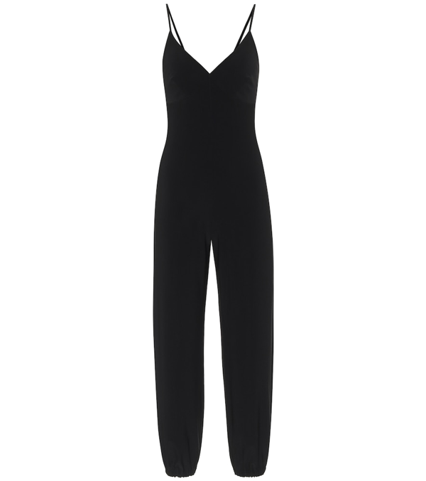 Norma Kamali Stretch-jersey Wide-leg Jumpsuit In Black | ModeSens