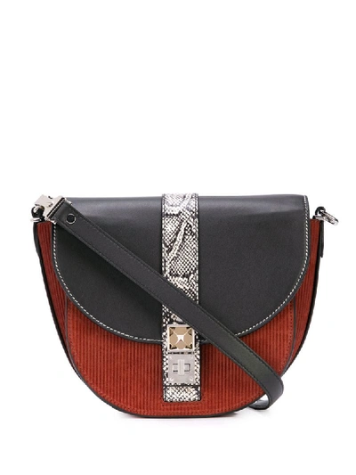 Proenza Schouler Ps11 Corduroy And Leather Medium Saddle Bag In Red