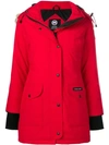 Canada Goose Trillium Fur Trim Fusion Fit Parka In 11 Red Rouge