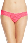 Hanky Panky Signature Lace Low-rise Thong In Sugar Rush Pink