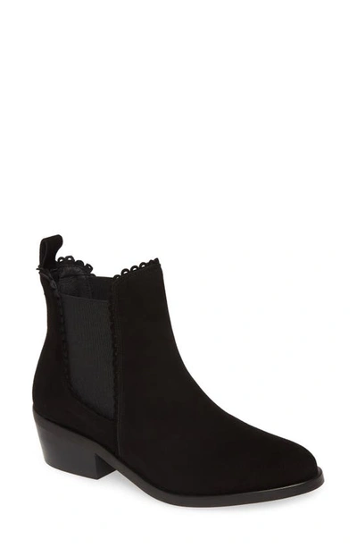 Patricia Green Glory Chelsea Boot In Black Suede