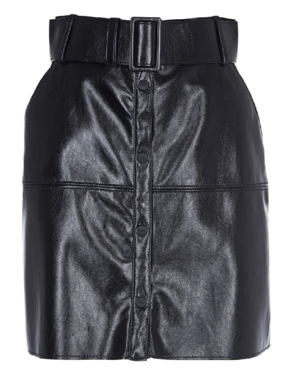 Msgm Black Short Skirt In Nero