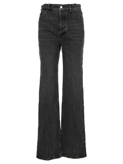 Balenciaga Stonewashed Flared Jeans In Grey