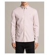 Allsaints Redondo Slim-fit Cotton Shirt In Ash Pink