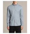 Allsaints Redondo Slim-fit Cotton Shirt In Shadow Blue
