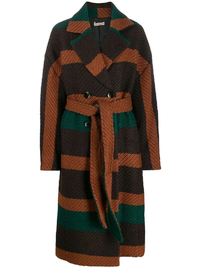 Ulla Johnson Belted Double-breasted Coat In Brown