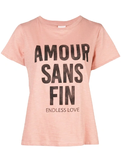 Cinq À Sept Printed Endless Love T-shirt In Pink