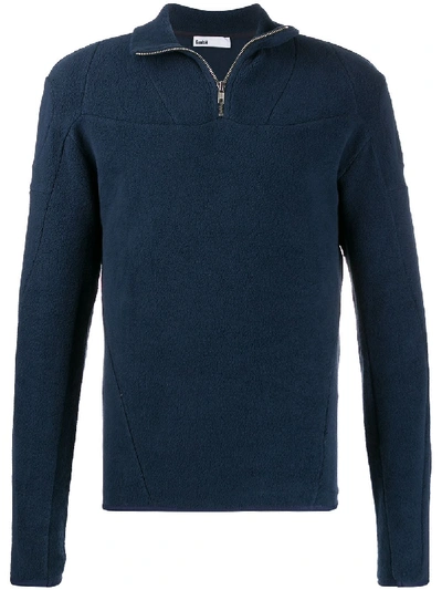 Gmbh 'moses' Fleece-pullover In Navy