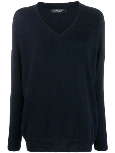 Aragona V-neck Sweater In Blue