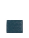 Bottega Veneta Intrecciato Weave Cardholder In Blue