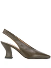 Bottega Veneta Slingback Pumps In Green