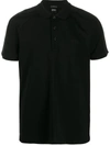 Hugo Boss Logo Print Polo Shirt In Black