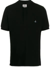 Vivienne Westwood Chest Logo Polo Shirt In Black