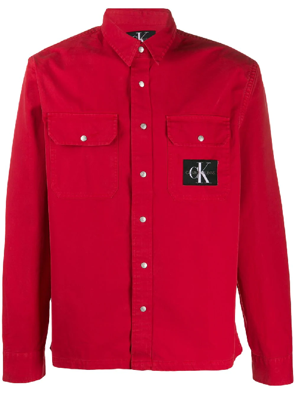 Calvin Klein Hemd Mit Logo In Red | ModeSens