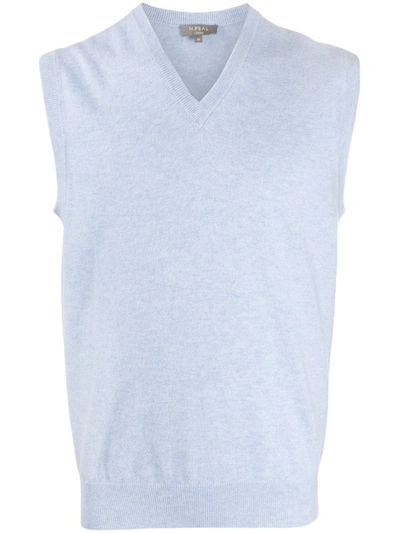 N•peal The Westminster Cashmere Vest In Blue
