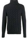 N•peal Turtleneck Knitted Jumper In Grey