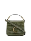 Chloé C Shoulder Bag In Green