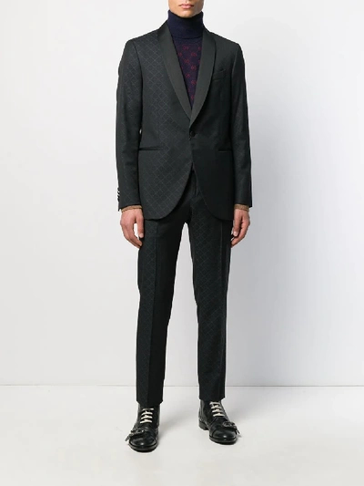 Etro Formal Patterned Two Piece Suit In Black