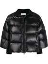 Red Valentino Red(v) Cropped Puffer Jacket In Black