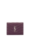 Saint Laurent Monogram Wallet In 5206 Purple