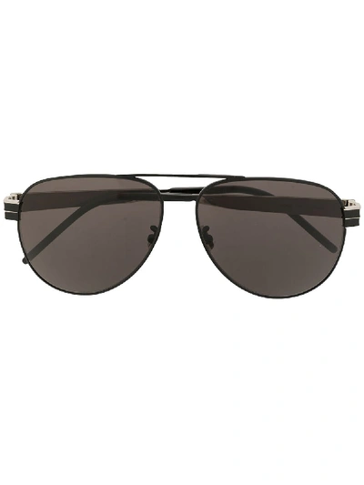Saint Laurent Aviator Sunglasses In Schwarz