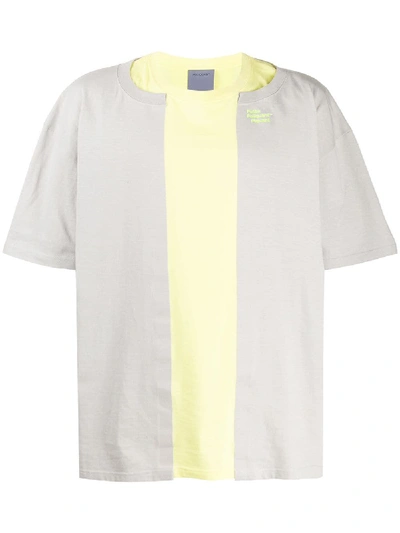 Poliquant Panelled T-shirt In Grey