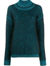 Tela Oversized Long-sleeve Sweater In Blue