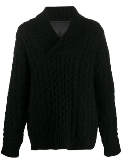 Undercover Cable-knit Jumper In Black