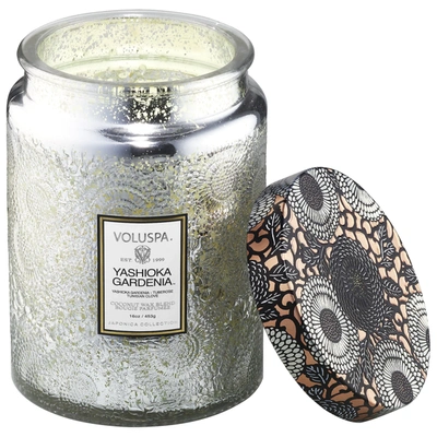 Voluspa Yashioka Gardenia Glass Jar Candle 18 oz/ 510 G
