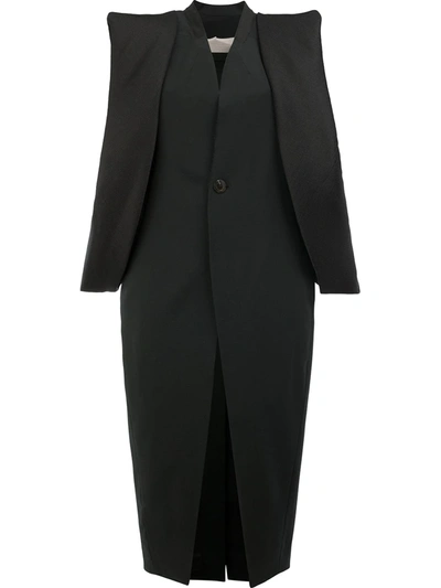 Rick Owens Oversized Armhole Coat In Black