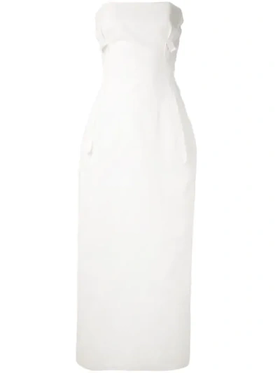 Pre-owned Yohji Yamamoto Maxi Sleeveless Dress In White