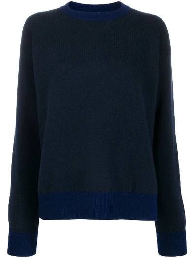 Sofie D'hoore Knit Colour Combo Sweater In Navy Matelot