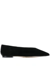 Aeyde Moa Pointed Ballerina Shoes In Black