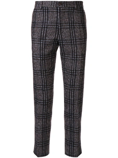 Dolce & Gabbana Plaid Tailored Trousers In Grey