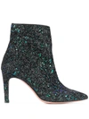 P.a.r.o.s.h High Heeled Two Tone Glitter Boots In Black