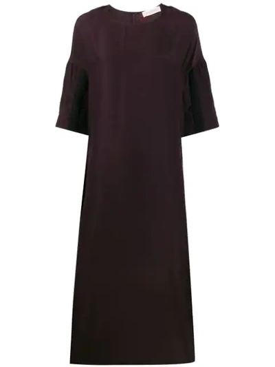 A.f.vandevorst Dalton Quilted Sleeve Dress In Purple