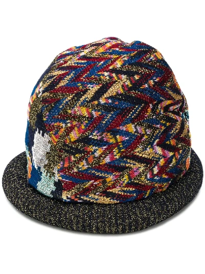 Missoni Abstract Weave Hat In Blue